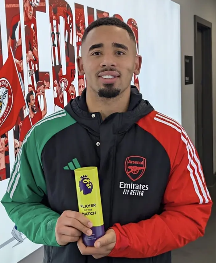 Addids Gabriel Jesus Arsenal Puffer Jacket