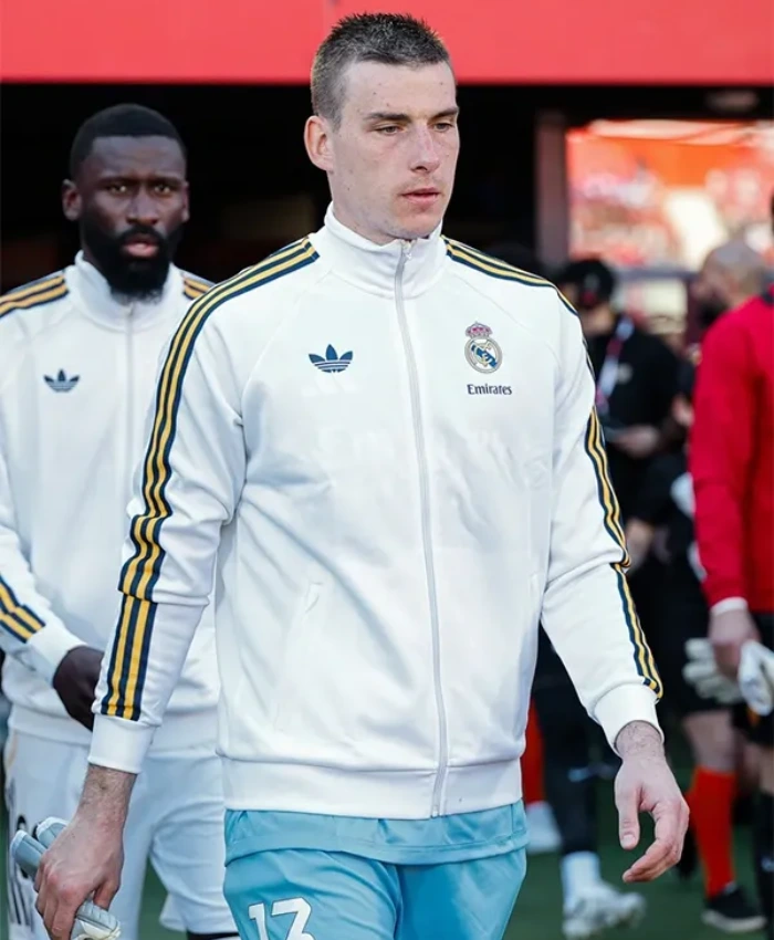 Adidas Real Madrid 25 And 26 White Track Jacket