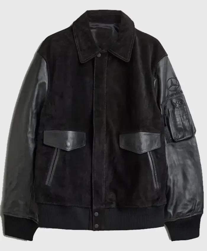 Adidas Y-3 x Mercedes Leather Racing Jacket