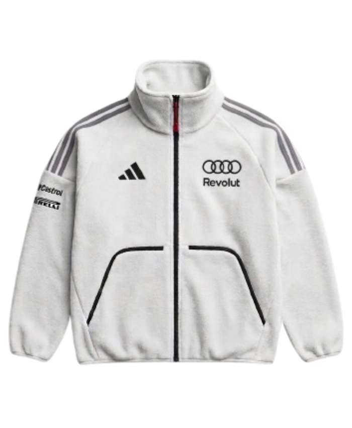 Adidas X Audi Revolut F1 Team Engineers And Marketing White Fleece Track Jacket
