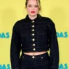 Adriana Torrebejano Coartadas Photocall Black Cropped Denim Jacket