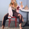 Advertisements 2025 Sarah Jessica Parker Pink Floral Shirt