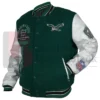 Aeropostale Philadelphia Eagles Bomber Green And White Jacket