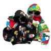 Akimbo Hooded Multicolor Printed Jacket By Slawn And Kida Kudz For Sale