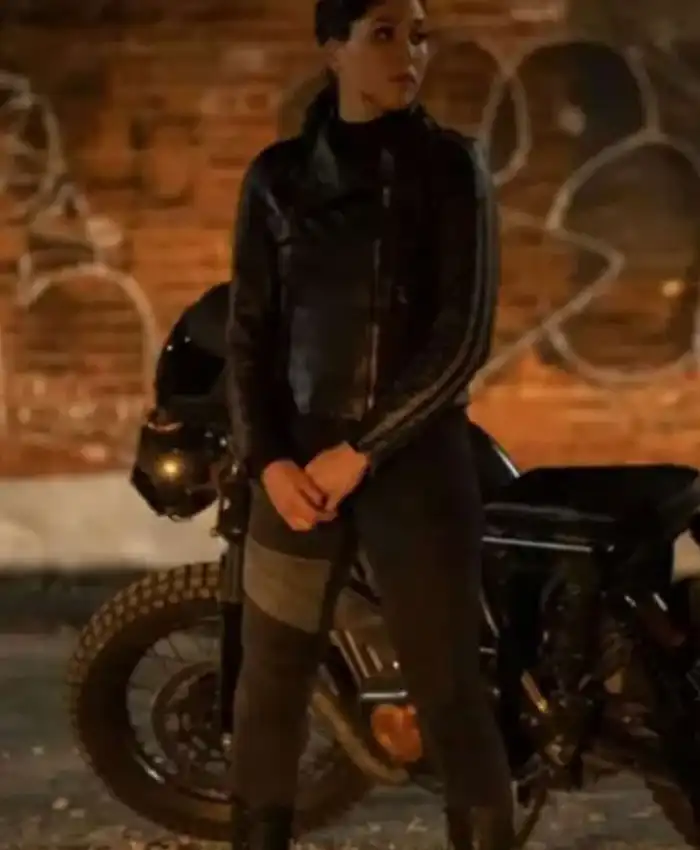 Alaqua Cox Echo 2024 Maya Lopez Black Leather Jacket For Sale