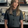 Alex Levy The Morning Show S04 Jennifer Aniston Grey Short Sleeve Jacket