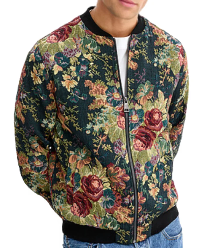 Alexander Nunez Small Achievable Goals S02 Tapestry Print Bomber Jacket