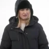 Alexandra Breckenridge My Secret Santa 2025 Taylor Hooded Black Puffer Coat