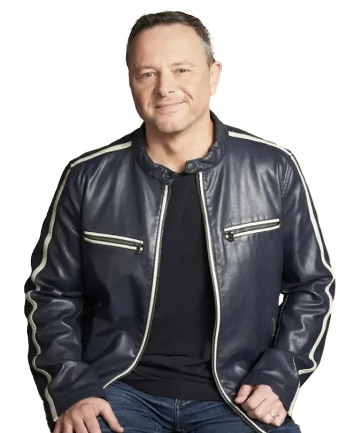 Alexi Hawley TV Series The Rookie S08 Blue Leather Jacket 1