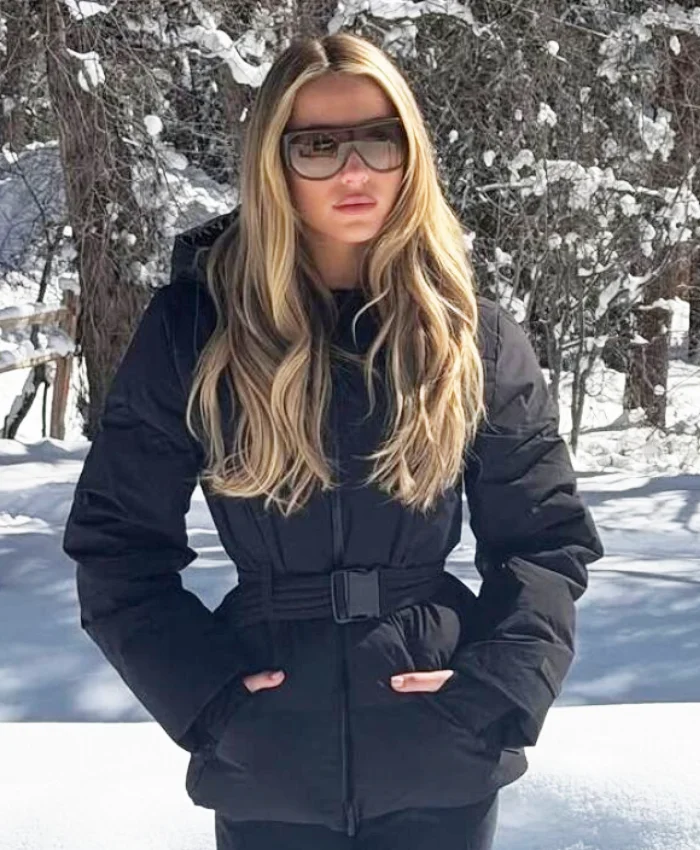 Alix Earle Halfdays Ski Black Puffer Jacket - Image 2