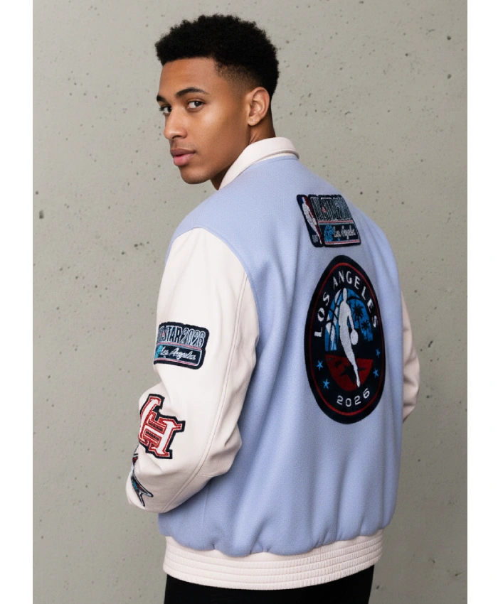 All Star 2026 Ligth Blue Varsity Jacket
