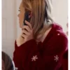 All Is Merry And Bright Jessica Red Shearling Jacket