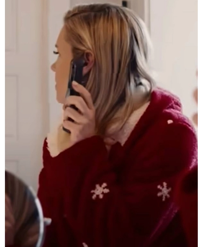 All Is Merry And Bright Jessica Red Shearling Jacket