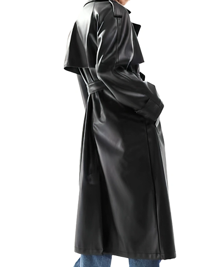All the Queen’s Men S04 Racquel Palmer Black Leather Coat - Image 3