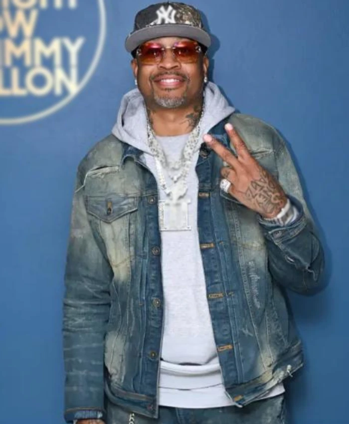 Allen Iverson The Tonight Show Starring Jimmy Fallon S13 Denim Jacket - Image 2