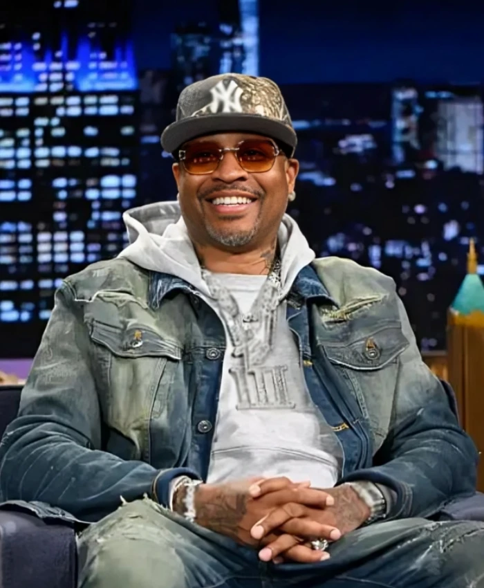 Allen Iverson The Tonight Show Starring Jimmy Fallon S13 Denim Jacket - Image 3