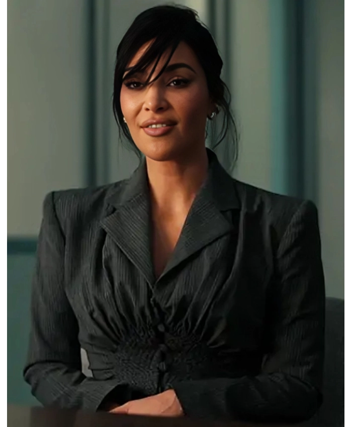 Allura Grant TV Series Alls Fair 2025 Kim Kardashian Ruched Blazer