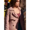 Ally Harris Home And Away 2026 Dana Matheson Blush Wool Blend Peacoat