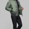 Alpha Industries MA 1 Battlewash Flight Green Bomber Jacket