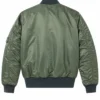 Alpha Industries MA 1 Battlewash Flight Green Satin Bomber Jacket