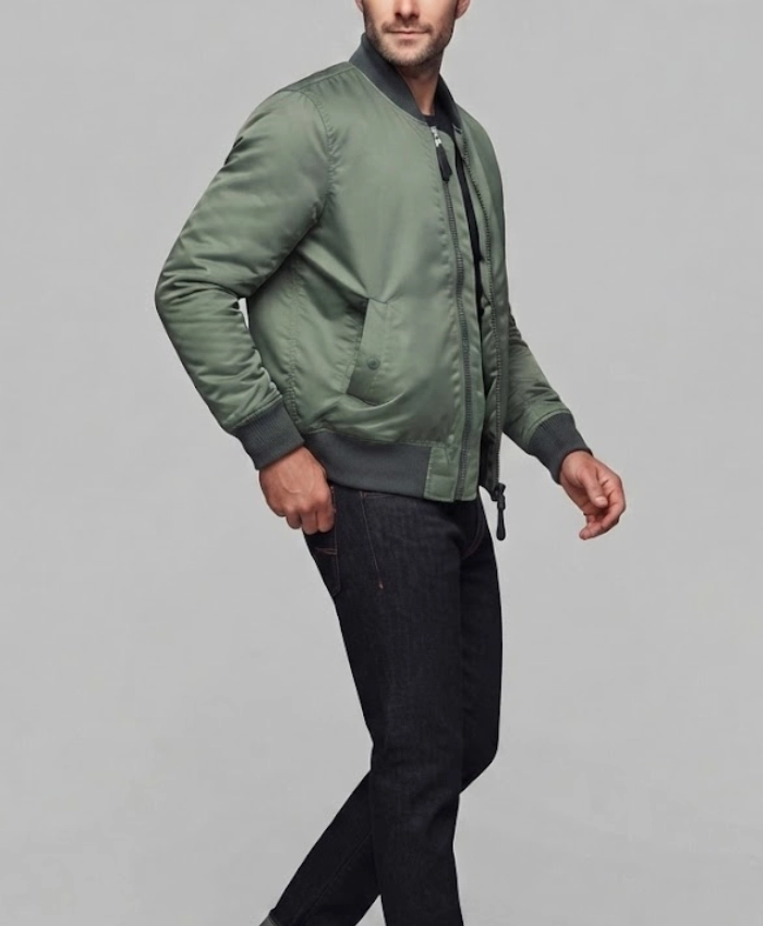 Alpha Industries MA 1 Battlewash Flight Satin Bomber Jacket