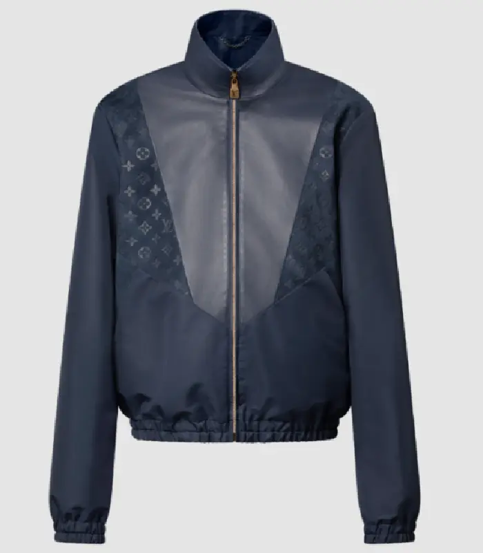 Alvaro Arbeloa Sporty Leather Mix Track Jacket - Image 2