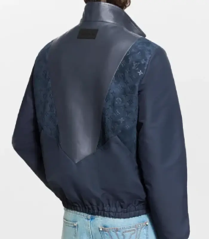 Alvaro Arbeloa Sporty Leather Mix Track Jacket - Image 4