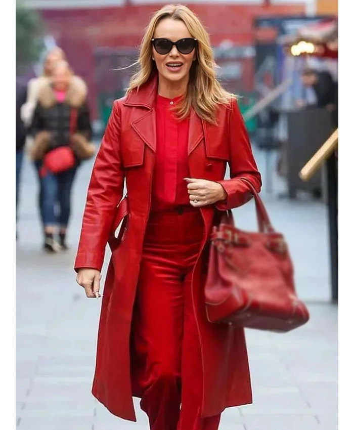 Amanda Holden Red Trench Coat