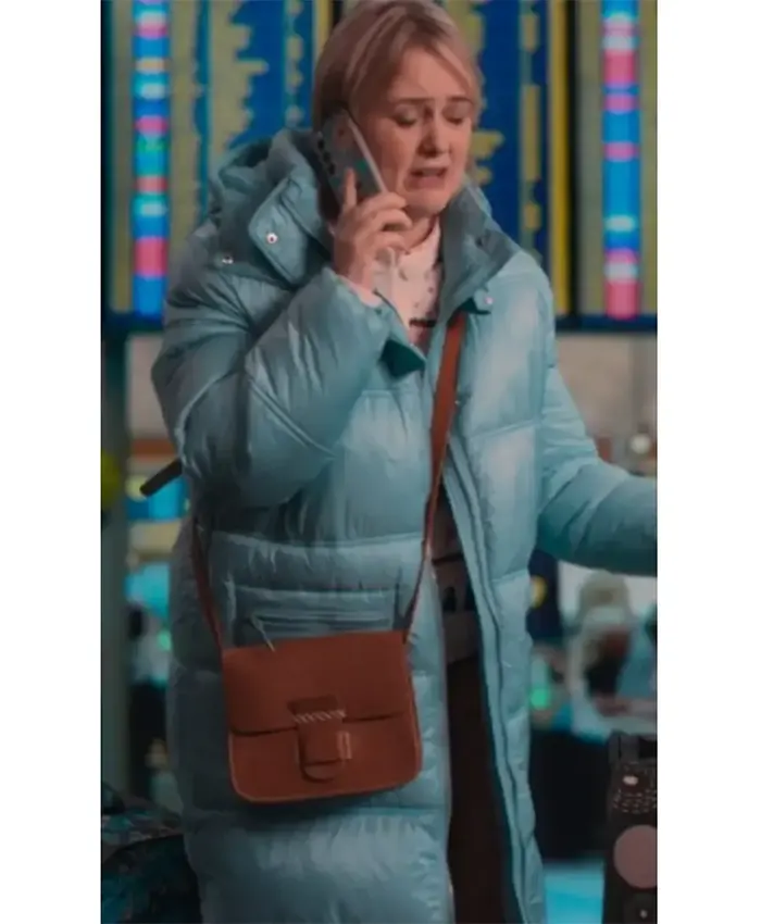 Amandaland 2025 Philippa Dunne Blue Puffer Jacket