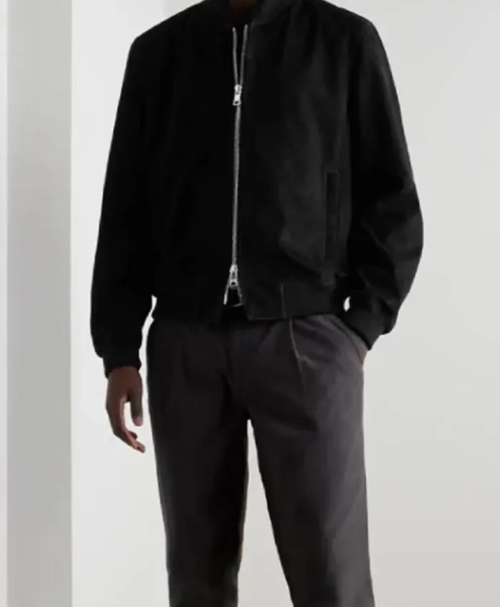 American Idol S23 Ryan Seacrest Suede Black Jacket