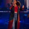 American Idol S24 Alicia Keys Leather Coat