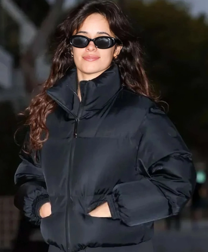 Camila Cabello Black Puffer Jacket