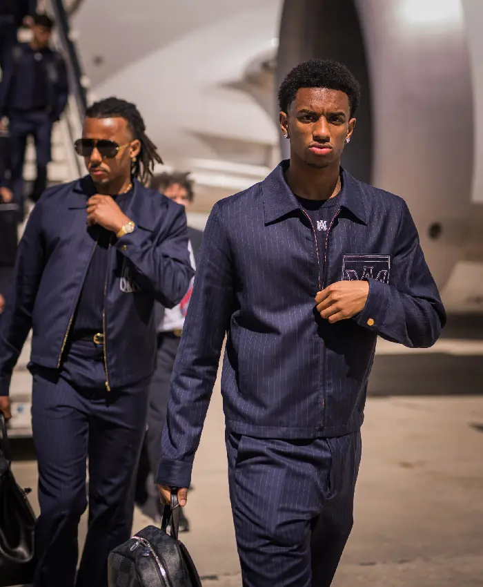 Amiri x FC Barcelona Pinstripe Jacket - Image 4