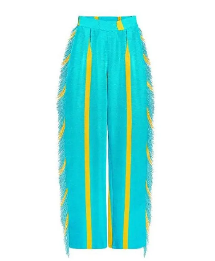 And Just Like That S03 Nicole Ari Parker Blue And Yellow Suit - Image 4