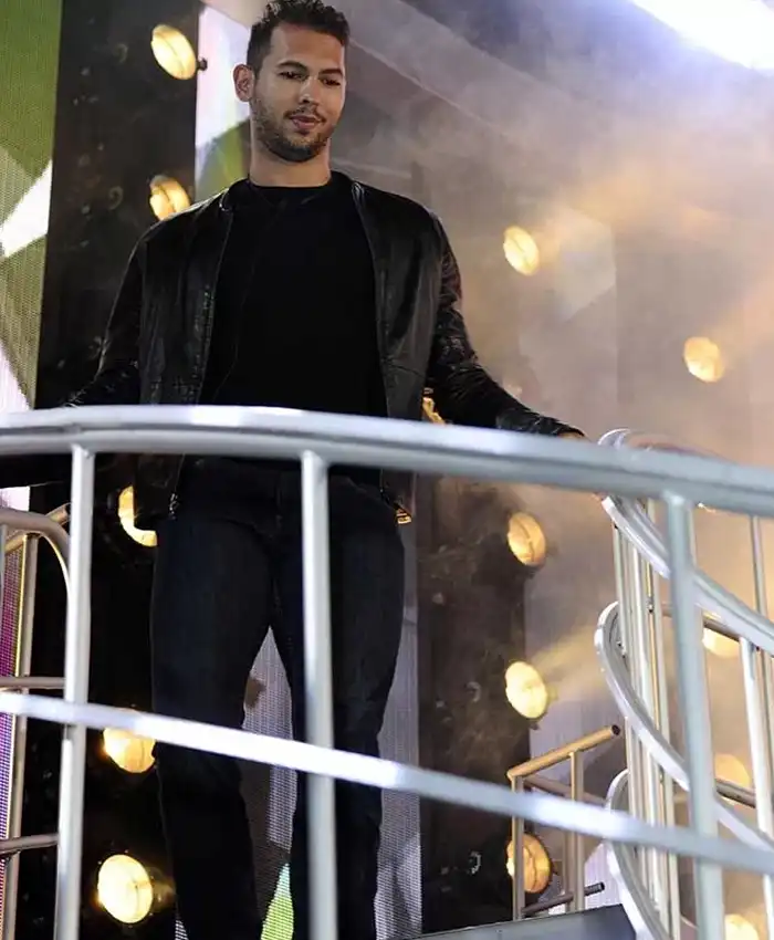 Andrew Tate Top G Big Brother Black Leather Jacket