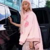 Angel Reese Custom Coach Pink Varsity Jacket