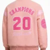 Angel Reese Custom Coach Pink Varsity Jacket Men