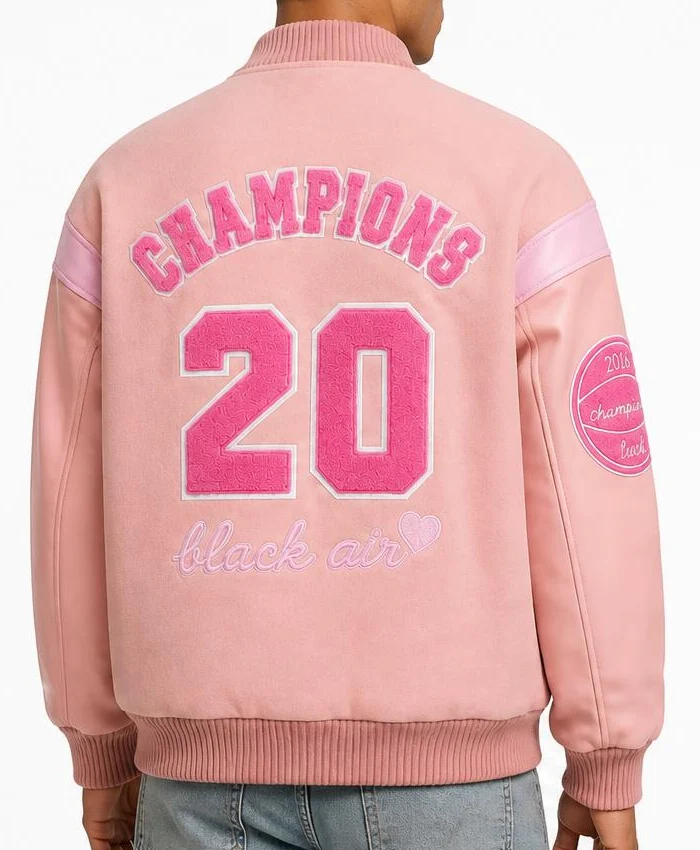 Angel Reese Custom Coach Pink Varsity Jacket Men