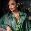 Anna Andrews TV Series His And Hers 2026 Tessa Thompson Snake Print Trench Coat