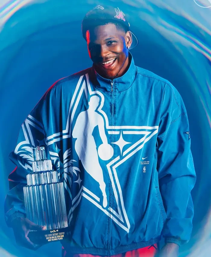 Anthony Edwards 2026 NBA All Star MVP Celebration Blue Track Jacket