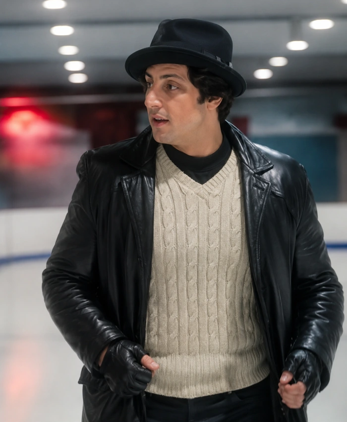 Anthony Ippolito Movie I Play Rocky 2026 Black Leather Blazer
