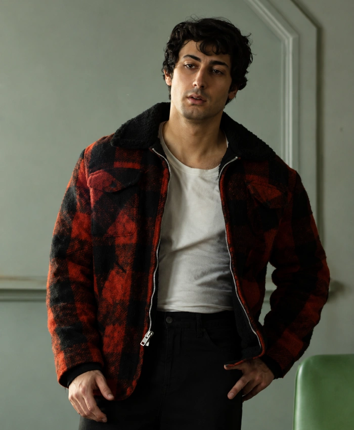 Anthony Ippolito Movie I Play Rocky 2026 Red and Black Checkered Wool Jacket