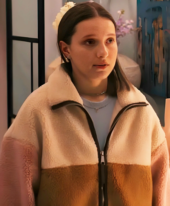 Anya Greene Run Away 2026 TV Series Ellie Henry Colorblock Fleece Jacket