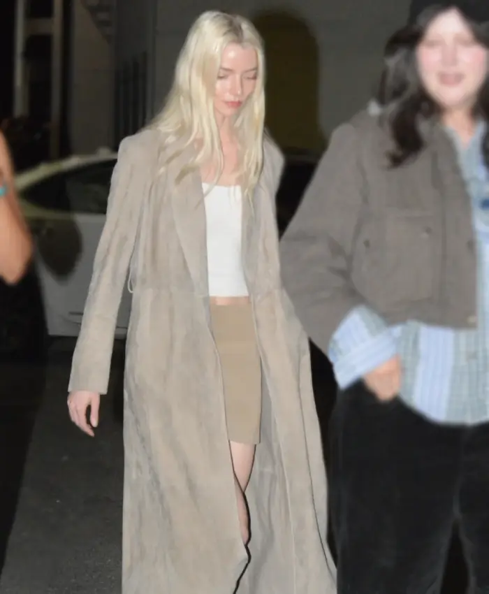 Anya Taylor Joy Long Beige Duster For Sale