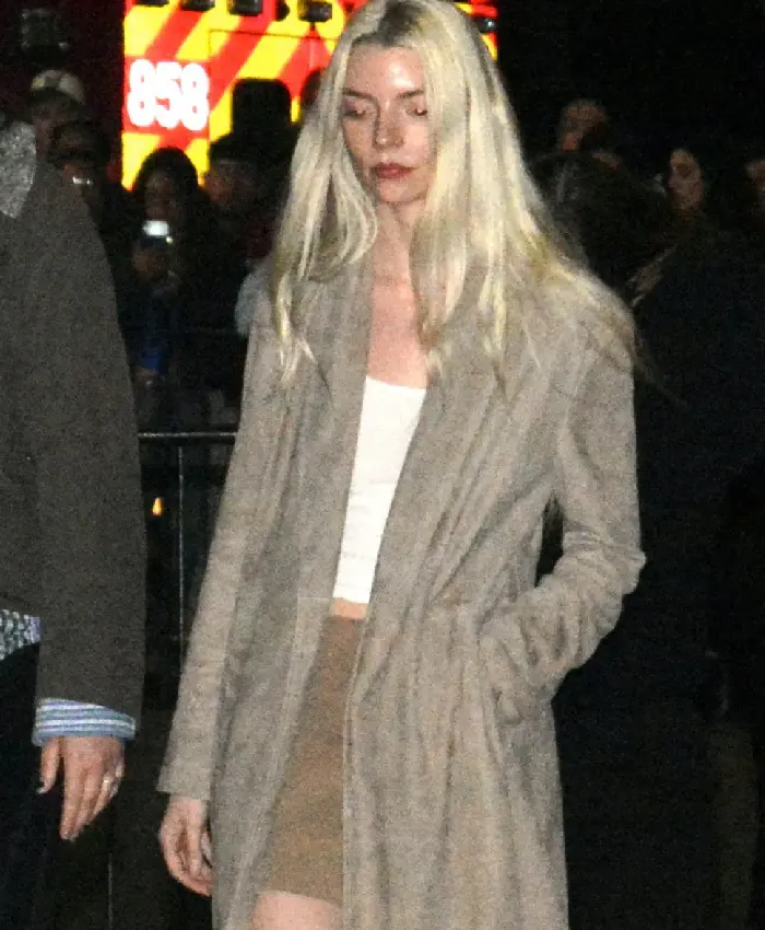 Anya Taylor Joy Long Beige Dusters