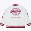 Arctic Philadelphia Phillies Lightweight White Satin Varsity Jacket
