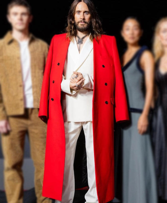 Ares Movie Tron Ares 2025 Jared Leto Red Wool Long Coat