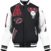 Arizona Diamondbacks Mashup Black And White Varsity Jacket