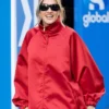 Ashley Roberts Boarding The Heart Breakfast Christmas Party Red Satin Jacket