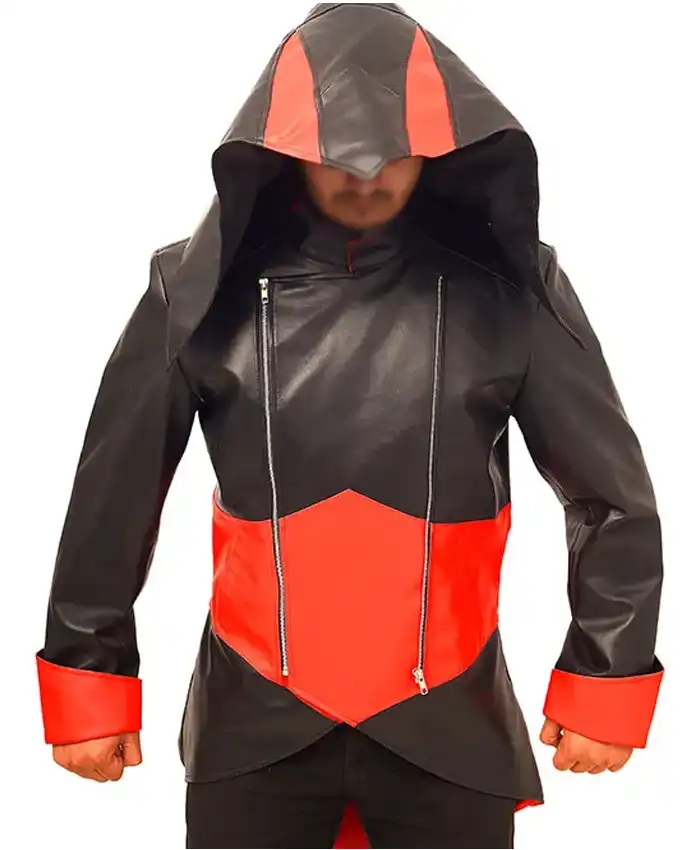 Assassins Creed Connor Kenway Red And Black Hoodie Jacket
